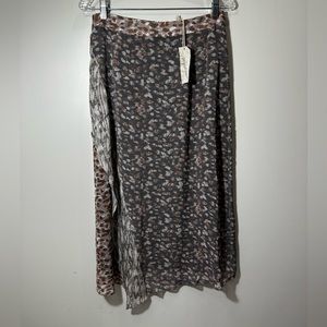 Mystree NEW Midi skirt small Gray Brown Anthropologie